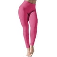 thumbnail image 2 of LEBONYARD Womens Leggings Clearance,Pants for Women Clearance under $7 2024 clearance,Women Soft High Waist Stretch Pleated Yoga Pants Casual Fitness Leggings Trouser Pink XXL, 2 of 8