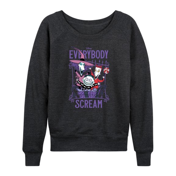 The Nightmare Before Christmas - Everybody Scream - Women's Lightweight French Terry Long Sleeve Shirt
