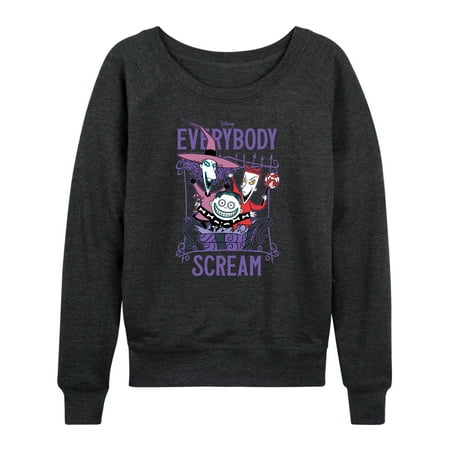 The Nightmare Before Christmas - Everybody Scream - Women's Lightweight French Terry Long Sleeve Shirt