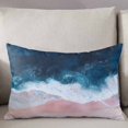 thumbnail image 3 of Navy Blue Pink Throw Pillow Cover 12 x 20 Inch Decorative Pillow Cover Watercolor Abstract Art Coastal Lumbar Pillowcase Seasonal Rectangle Cushion Case for Couch Sofa Bed Living Room, 3 of 7