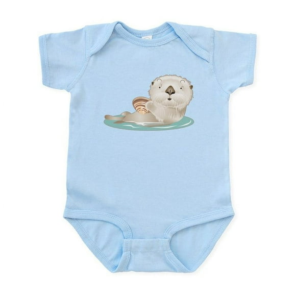 CafePress - Baby Otter Infant Bodysuit - Baby Light Bodysuit, Size Newborn - 24 Months