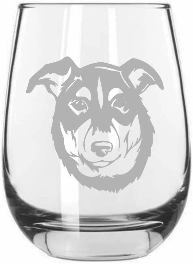 Personalized Vizsla Pet Dog Etched Wine Glass 12.75oz 