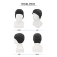 thumbnail image 2 of 2 Pieces Beanie Hats for Men Women Skull Caps Under Helmet Liner with Ear Protection Dark Grey, 2 of 6