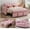 Pink, variant on 3 in 1 Convertible Sleeper Sofa Bed, 55" Modern Loveseat Pull Out Couch with Adjustable Reclining Backrest & Side Pockets, Velvet Loveseat for Living Room