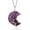 02. Cresent Moon Amethyst, variant on Tree of Life Wrapped Healing Crystal Necklaces 12 Month Birthstone Pendant for Women, Style D4452