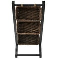 thumbnail image 5 of Casafield 3-Tier Floor Stand Rack with Hanging Storage Baskets, Black/Espresso - Wood Tower Organizer for Bathroom, Kitchen, Laundry, Living Room, 5 of 7