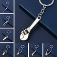 thumbnail image 2 of Mightlink Keychain Delicate Craft High Hardness Corrosion-resistant Mini Utility Pocket Ruler Hammer Wrench Key Ring for Daily Use, 2 of 7