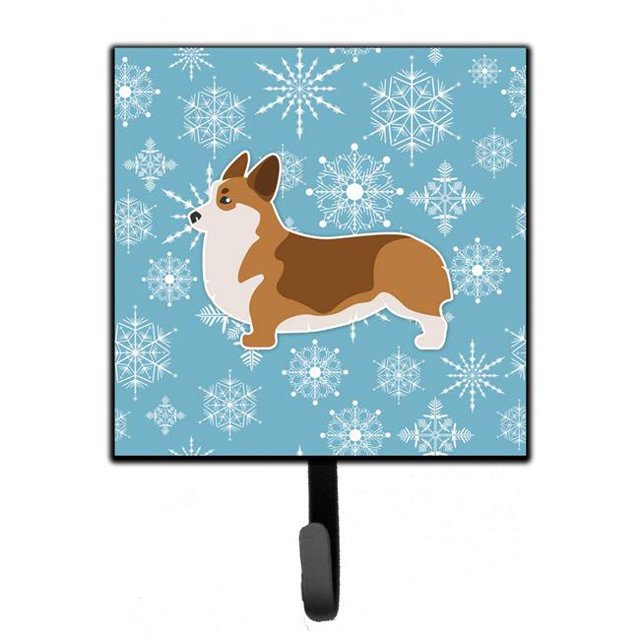 Porte-clés Ou Laisse Corgi Flocon de Neige d'Hiver