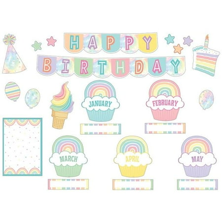 Teacher Created Resources TCR8415 Pastel Pop Happy Birthday Mini Bulletin Board