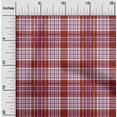 thumbnail image 2 of oneOone Cotton Poplin Brick Red Fabric Check Dress Material Fabric Print Fabric By The Yard 42 Inch Wide, 2 of 4