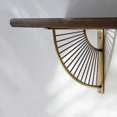 thumbnail image 3 of Gold Fan-Shaped Triangle Shelf Bracket Metal Floating Shelf Bracket, 2 Pack Wall, 3 of 5