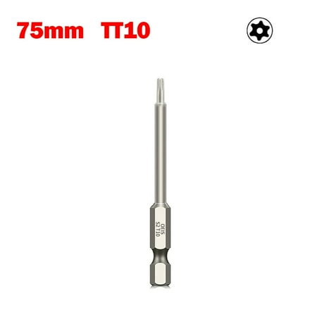 

Fule 75mm Hollow Torx Screwdriver Bit Hex Shank -T40 Tool For Exact Screw Unscrew