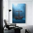 thumbnail image 3 of Jesus Christ Wall Art Cross And Crown of Thorns Poster Canvas Print Poster Decorative Painting Canvas Wall Art Living Room Posters Bedroom Painting 16x24inch(40x60cm), 3 of 6