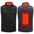 thumbnail image 2 of Busydd Heated Vest for Kids Electric USB Rechargeable Heated Vest Winter Warm Sleeveless Heated Jackets with 3 Heating Levels 2 Heating Zones Fashion Heart Print Zipper Heated Vest with Pockets, 2 of 9