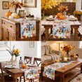 thumbnail image 4 of Fall Pumpkin Squirrel Table Runner - 72 Inch Long Thanksgiving Birds Maple Leaf Wooden Cotton and Linen Blended Dress Scarves Farmhouse Table Runner for Kitchen Dining, Coffee Table, 13" x 72", 4 of 8