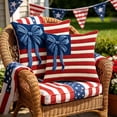 thumbnail image 4 of 2pcs 4th Of July Pillow Covers Independence Day Throw Pillow Case Patriotic Red White Blue Decor Squares Cushion Cover For Living Room Sofa Couch Bed, 4 of 6
