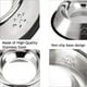 thumbnail image 3 of 2 comederos para perros de acero inoxidable con base de goma antideslizante, cuenco para comida para mascotas y cuenco para agua (parte inferior: 26 cm, boca del cuenco: 20 centímetros), 3 of 5