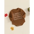 thumbnail image 2 of Caoirhny Baby Sweaters Romper Letter Embroidered Long Sleeve Round Neck Ribbed Knitted Pullover Jumpsuits, 2 of 6
