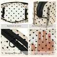 thumbnail image 4 of Unique Bargains 3pcs Heart Shape Print Mesh Makeup Bag Clear Makeup Pouch w Zipper Beige, 4 of 7