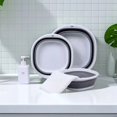 thumbnail image 2 of Foldable Washbasin Portable Travel Plastic Storage Folding Laundry Basin, 2 of 6
