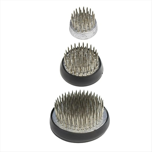 Rollbacks & More Stainless Floral Frogs Kenzan, Metal Round Flower Frog Vase Arranger Pin Holder, DIY Craft Arrangements