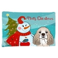 thumbnail image 1 of Carolines Treasures BB1836PILLOWCASE Snowman With Cocker Spaniel Fabric Standard Pillowcase, 1 of 2