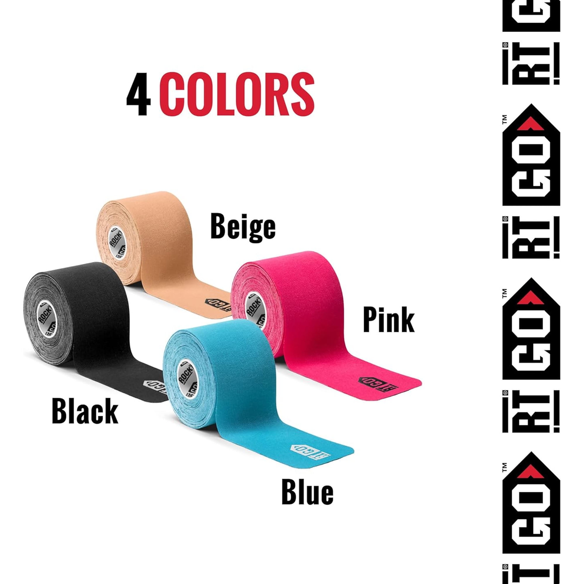 RockTape Go Extra-Sticky Adhesive Pre-Cut Kinesiology Tape