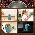 thumbnail image 6 of 12.6 oz Travel Coffee Mug Stainless Steel Vacuum Cup, Leak Proof Reusable Double Walled Coffee Tumbler for Iced and Hot Drinks Blue, 6 of 6