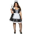 thumbnail image 4 of Leg Avenue Classic French Maid Costume for Women with Lace Trimmed Dress, Plus Size, 4 of 5