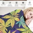 thumbnail image 3 of SHERONV Tropical Pot Leaf Blanket Colorful Leave Foliage Plant Throw Blankets Gifts for Kids Adults Lightweight Soft Fleece Cozy for Sofa Couch Bed Room Travel Birthday Decor 40x50in, 3 of 6