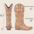 thumbnail image 4 of Cowboy Boots for Women- Mid Calf Cowgirl Boot with Pointed Toe& Chunky Heel- Western Style for Worker for Country Concert, 4 of 4
