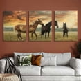 thumbnail image 6 of Shadudu Horses Field Sunset Canvas Print Triptych for Living Room Bedroom Office Wall Decor, Set of 3, 12x16 Inches Each 12"x16"x3pcs, 6 of 6