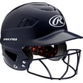 thumbnail image 3 of Casco de bateo Rawlings COOLFLO Navy 6.5-7.5 con máscara facial, 3 of 5
