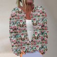 thumbnail image 2 of Penkiiy Christmas Sweaters For Women Warm Open Front Cardigan Comfy Knit Sweater Fall Outfits Long Sleeves Sweater Jacket 2XL Multicolor, 2 of 5