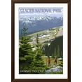 thumbnail image 2 of Art.com Glacier National Park - Going to the Sun Road and Hikers Art Print by Lantern Press, Brown Frame Wall Art, 32" x 44", 2 of 5