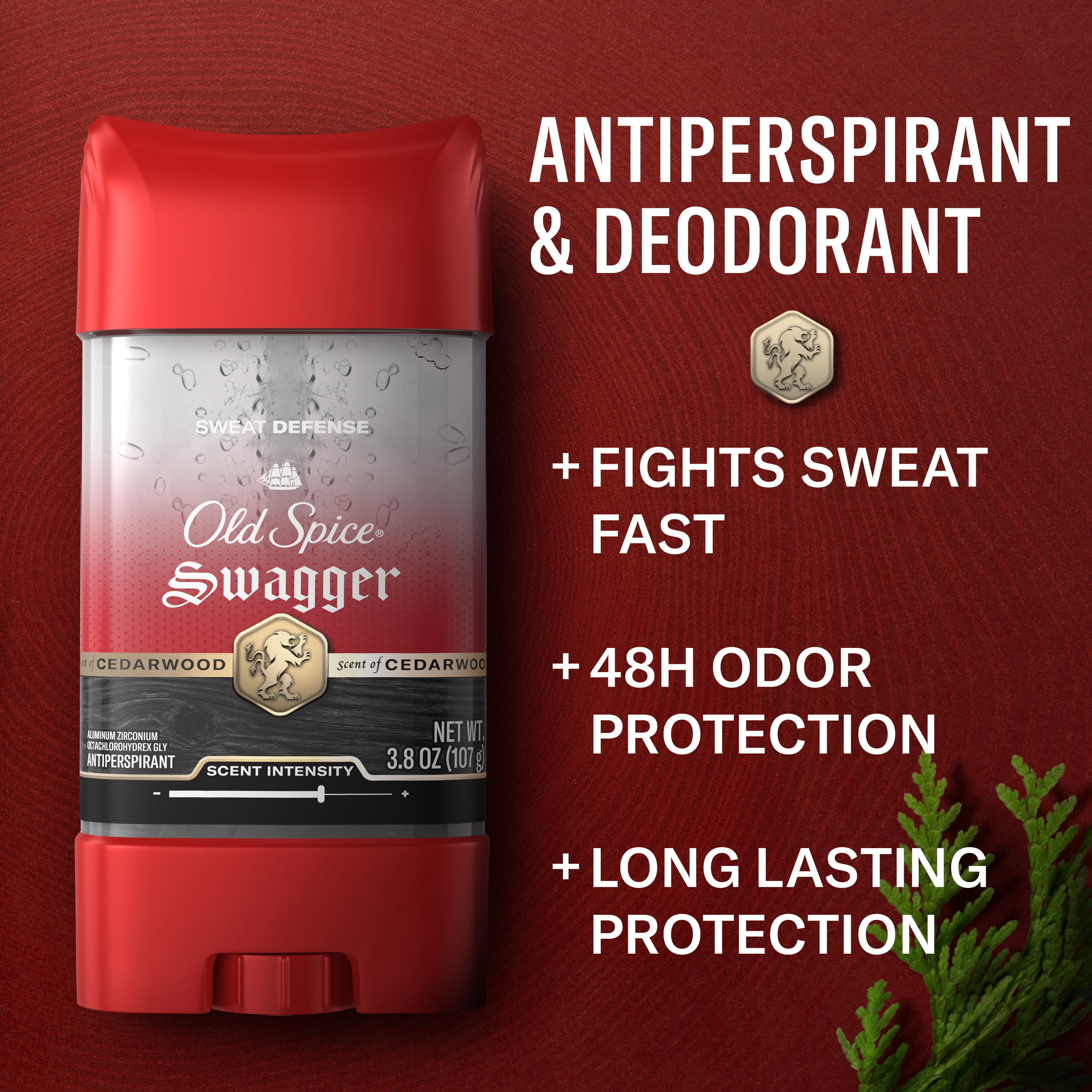 Old Spice Red Zone Swagger Scent Clear Gel Antiperspirant Deodorant for Men, 3.8 oz