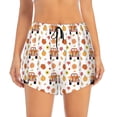 thumbnail image 4 of Lsque Cute Gnomes In Red Truck Printed Women's Running Shorts with Liner Pockets,Elastic Quick Dry Workout Athletic Gym Yoga Shorts,Womens High Waist Shorts-Small, 4 of 9