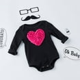 thumbnail image 4 of Fesfesfes Newborn Infant Onesie Baby Boys Girls Valentines Love Heart Romper Bodysuit Clothes Summer Saving Sale, 4 of 9