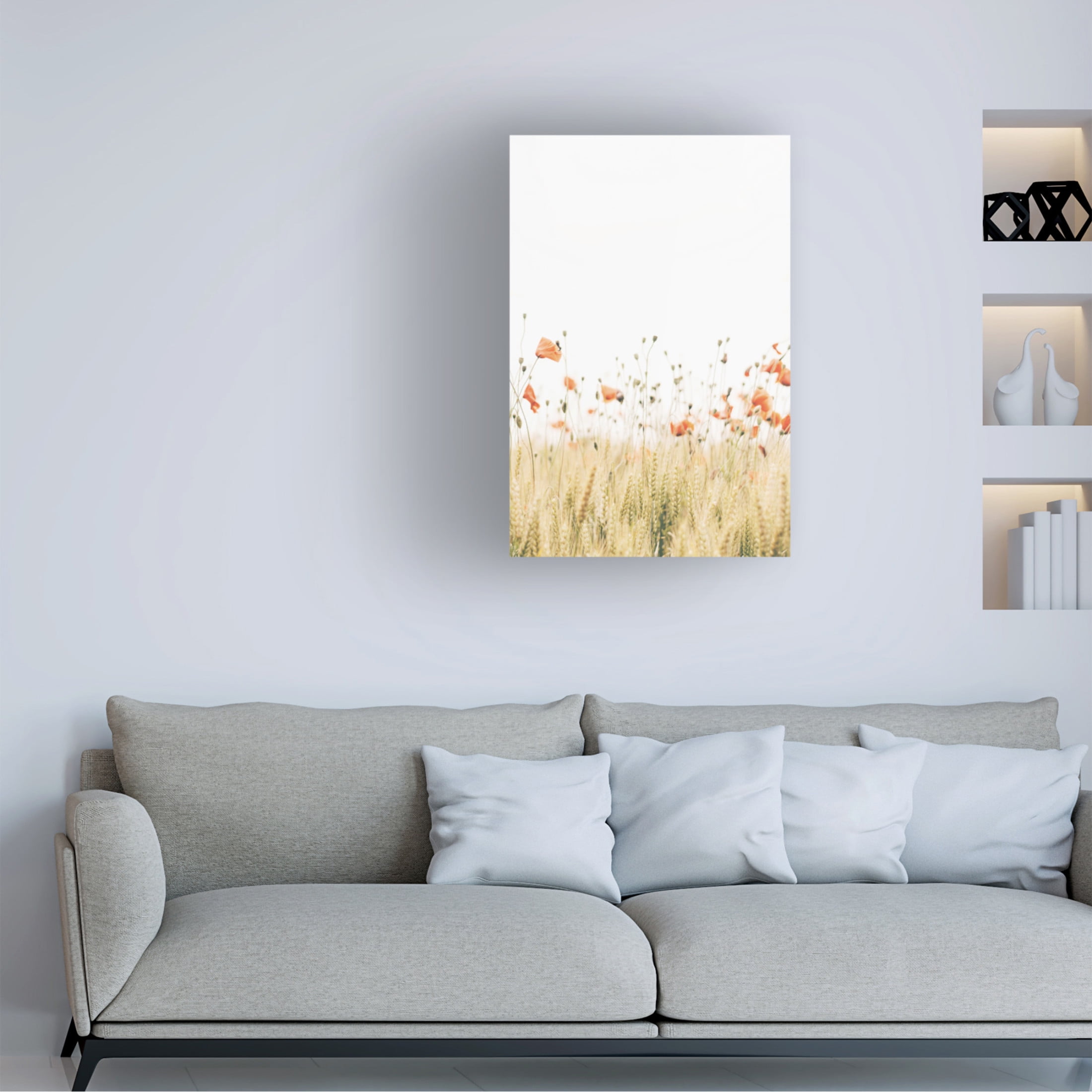 Canvas Wall Art - Krista Broadway 'Poppy 2' Wall Art for Living Room, Bedroom, or Office Décor by Trademark Fine Art - 22 x 32 Inches