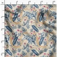 thumbnail image 2 of Soimoi Minky White Fabric By the Yard - 56 Inch Wide - Leaves Floral & Cat Animal Pattern Fabric - Botanical and Elegant Designs for Various Uses Printed Fabric, 2 of 6