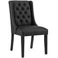 thumbnail image 3 of Modway Baronet Dining Chair Vinyl Set of 2 in Black, 3 of 5
