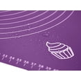 thumbnail image 2 of Silicone Baking Mat for Rolling Pastry Dough with Measurements, 25.6 x 17.7 BPA Free Non stick and Non Slip Purple Table Sheet Baking Supplies for Bake Pizza Cake, 2 of 5