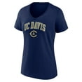 thumbnail image 2 of Women's Navy UC Davis Aggies Campus V-Neck T-Shirt, 2 of 3