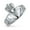 Silver-Tone, variant on Unisex Friendship Couples Promise Celtic Heart Claddagh Ring Stainless Steel