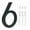6, variant on Large 5.6\" Modern Floating House/Door Numbers 12mm Brushed Stainless Steel