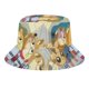 thumbnail image 5 of Perros en el Espacio Sombrero bucket para adultos, gorra de protección solar, sombrero de pescador plegable para viajes al aire libre, pesca y actividades de verano, 5 of 6