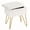 White, variant on Nextay Ottoman Vanity Stool Chair with Storage, Modern Style Faux Fur Seat with 4 Metal Legs & Non-slip Feet for Living Room, Bedroom, Pink