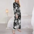 thumbnail image 5 of Wukai Seamless Pattern With Skulls Print Women's Pajama Set - Soft Long Sleeve Sleepwear for Comfort and Style-XX-Large, 5 of 9