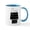 White/Blue Inside, variant on CafePress - Snoopy On House Black And White - 11 oz Ceramic Mug - Novelty Coffee Tea Cup