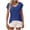 Blue, variant on Women's Short Sleeve Sweaters Knit Tops V Neck Summer Knit Pullover Casual Slim Blouses Sweaters for Women